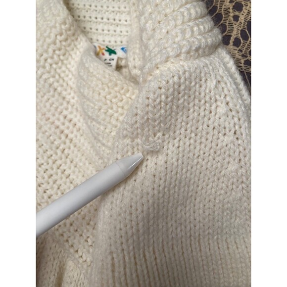 Vintage Y2K Sweater Tunic 2000s Roxy Knit Long Sleeveless Cardigan Size Small - Picture 9 of 10